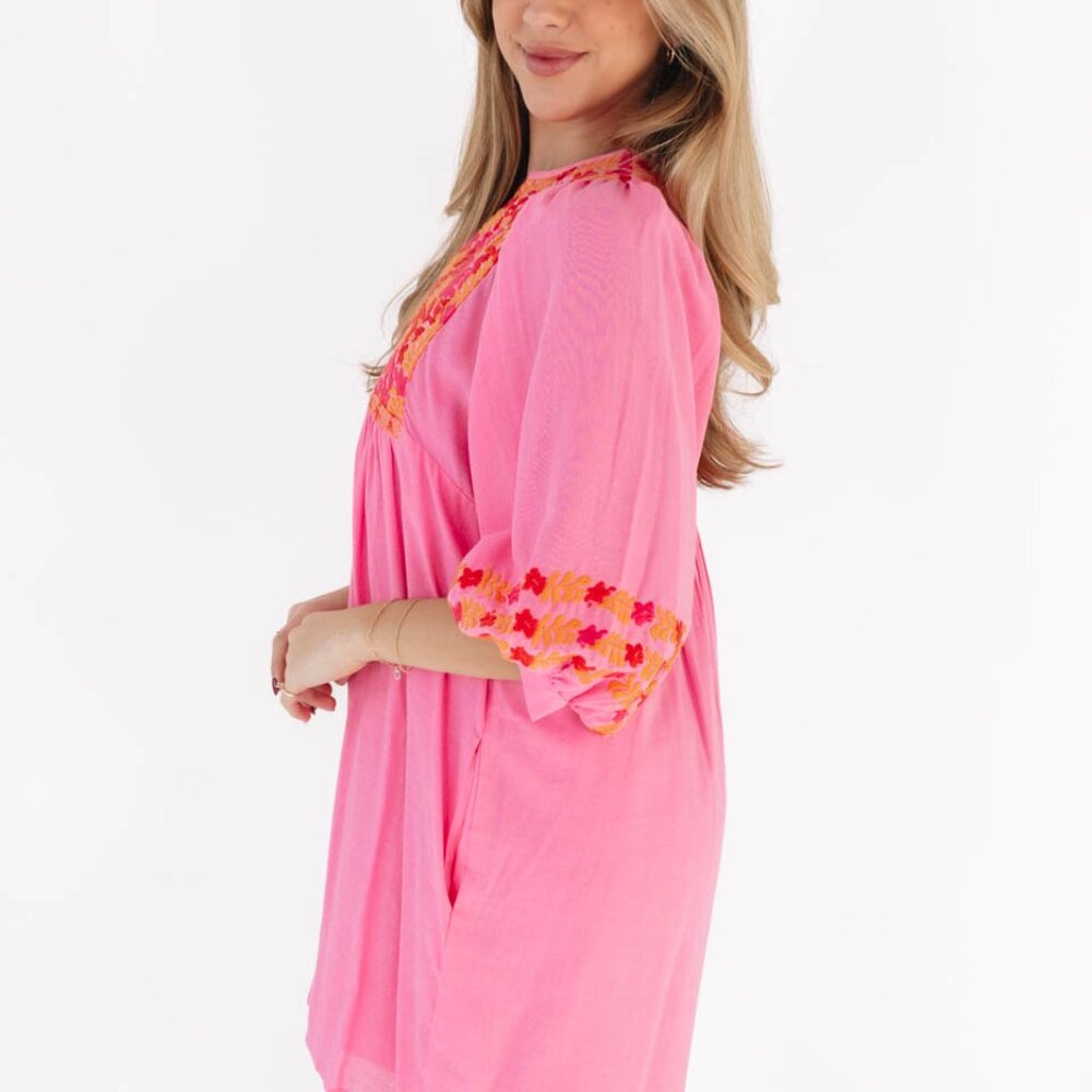 NWOT J. Marie Carlie Dress- Pink - Picture 2 of 4